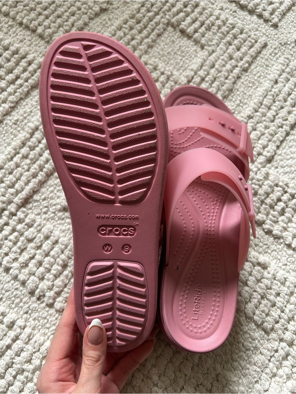 CROCS Pink Dual-Strap Sandals